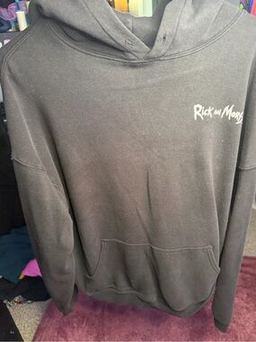 “Vintage” Season 1 Rick and Morty Black Pullover Hoodie